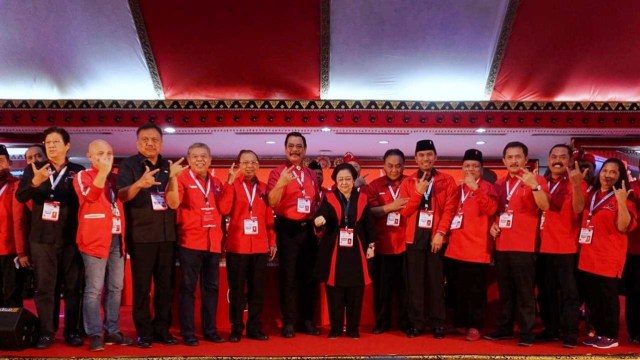 Megawati Pimpin Sumpah Jabatan Pengurus DPP PDIP yang Diperpanjang hingga 2025